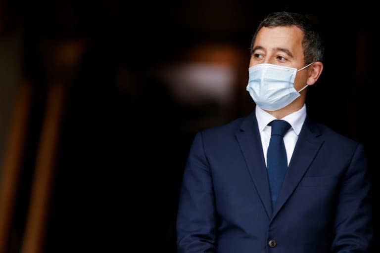 Le ministre de l'Intérieur Gérald Darmanin, le 20 octobre 2020 à Bobigny - Ludovic MARIN © 2019 AFP