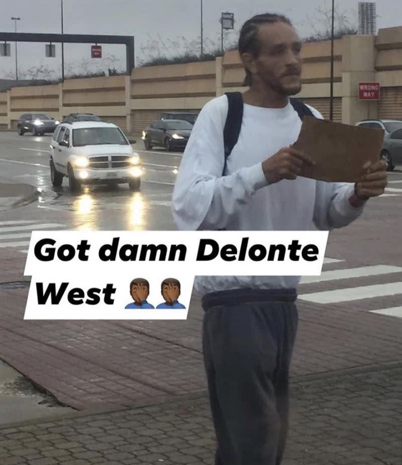 前NBA球星Delonte West近日被拍到在街上尋求幫助。（圖／翻攝自推特）