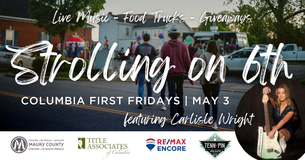 Strolling on 6th returns during First Fridays starting at 5 p.m. along the 100 block of West 6th Street, featuring food trucks, vendors and live music.