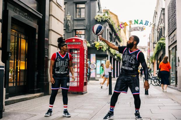 Torch (left) and Speedy (right) will be coming to Brighton with the Harlem Globetrotters.