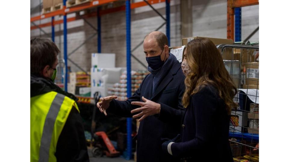 The royal couple visited a Manchester food bank in 2020 to thank key workers for their help during the pandemic