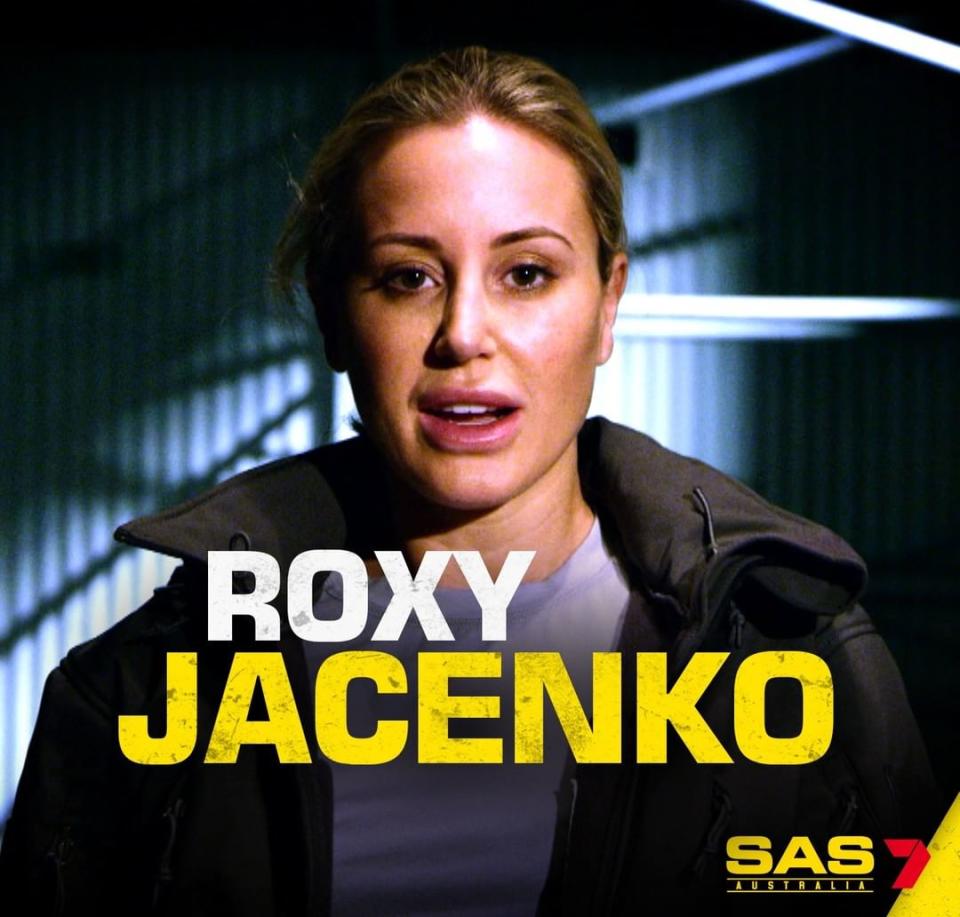PR Queen Roxy Jacenko on SAS Australia 2020. Photo: Channel 7.