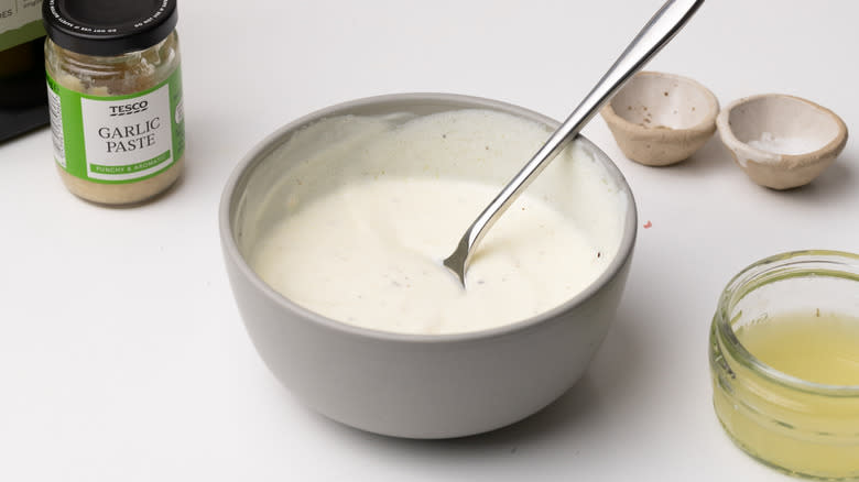 lemon yogurt in a bowl