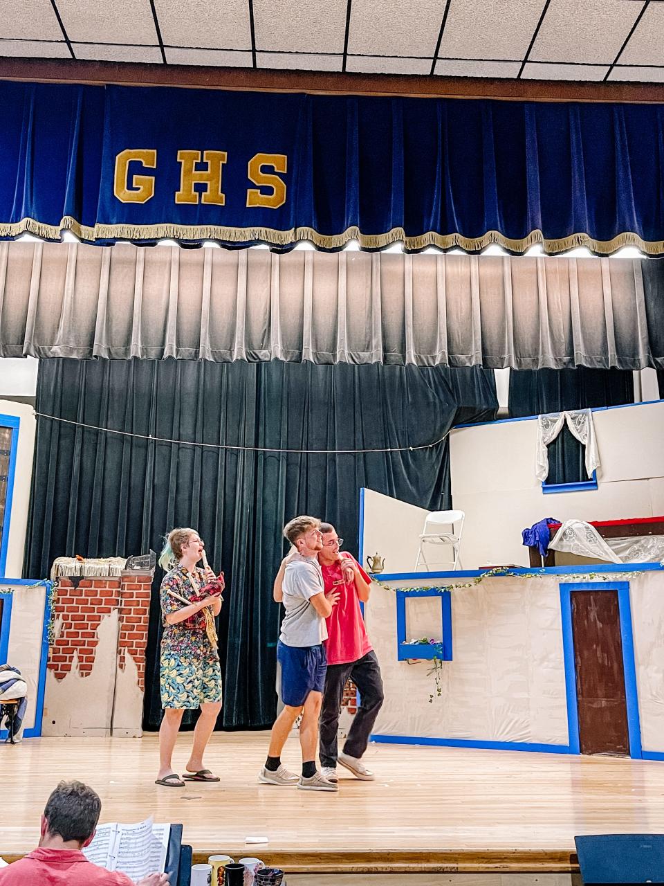 Gibbs High School students rehearse for their upcoming spring musical, "Mamma Mia!" on April 18, 2023