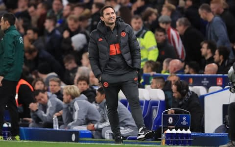 Frank Lampard manager of Chelsea reacts during the UEFA Champions League group H match between Chelsea FC and AFC Ajax - Credit: GETTY IMAGES