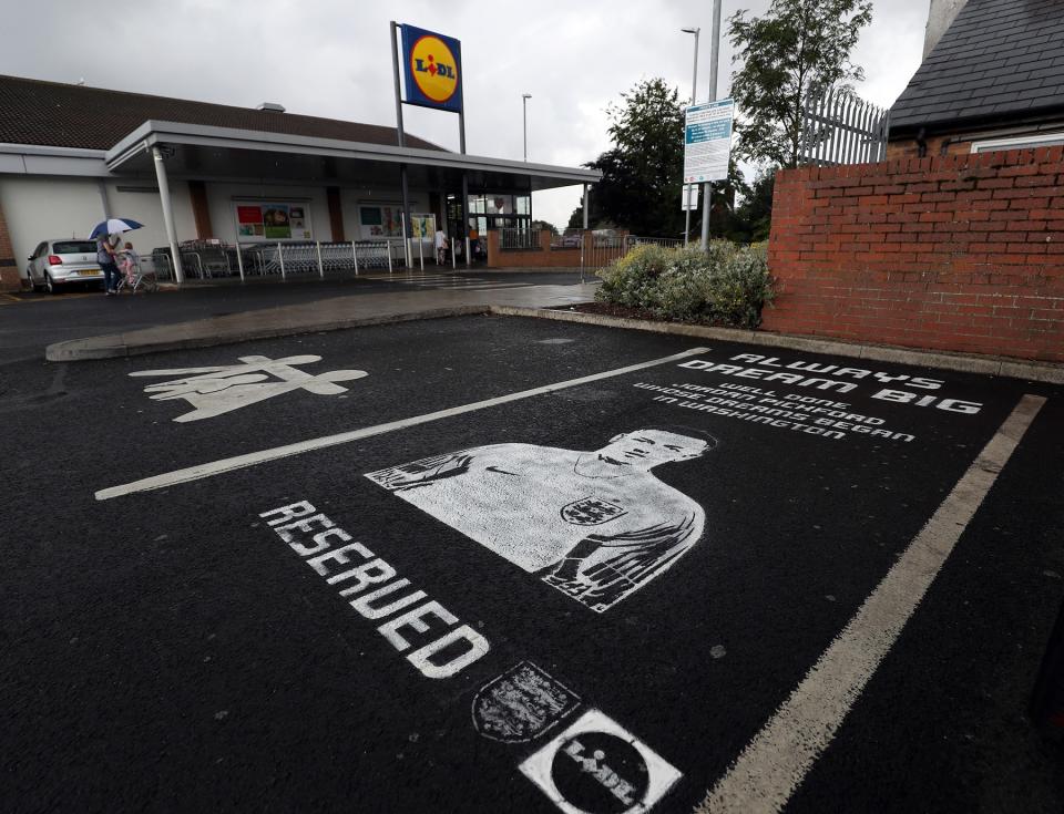 Jordan Pickford’s spot at his hometown store.