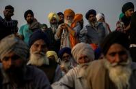 FILE PHOTO: Protest against newly passed farm bills near Delhi