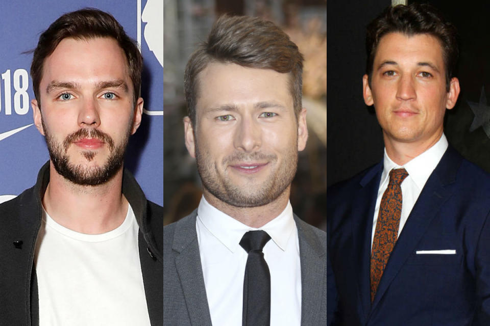 Nicholas Hoult Glen Powell and Miles Teller (Credit: Getty/AP/WENN)