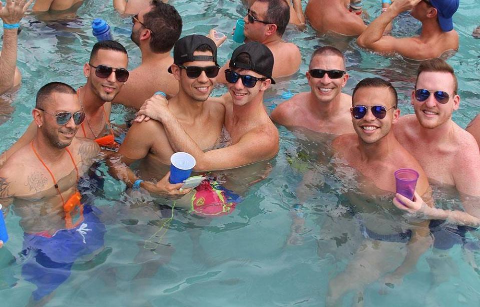 Pool parties are a staple of Gay Days.