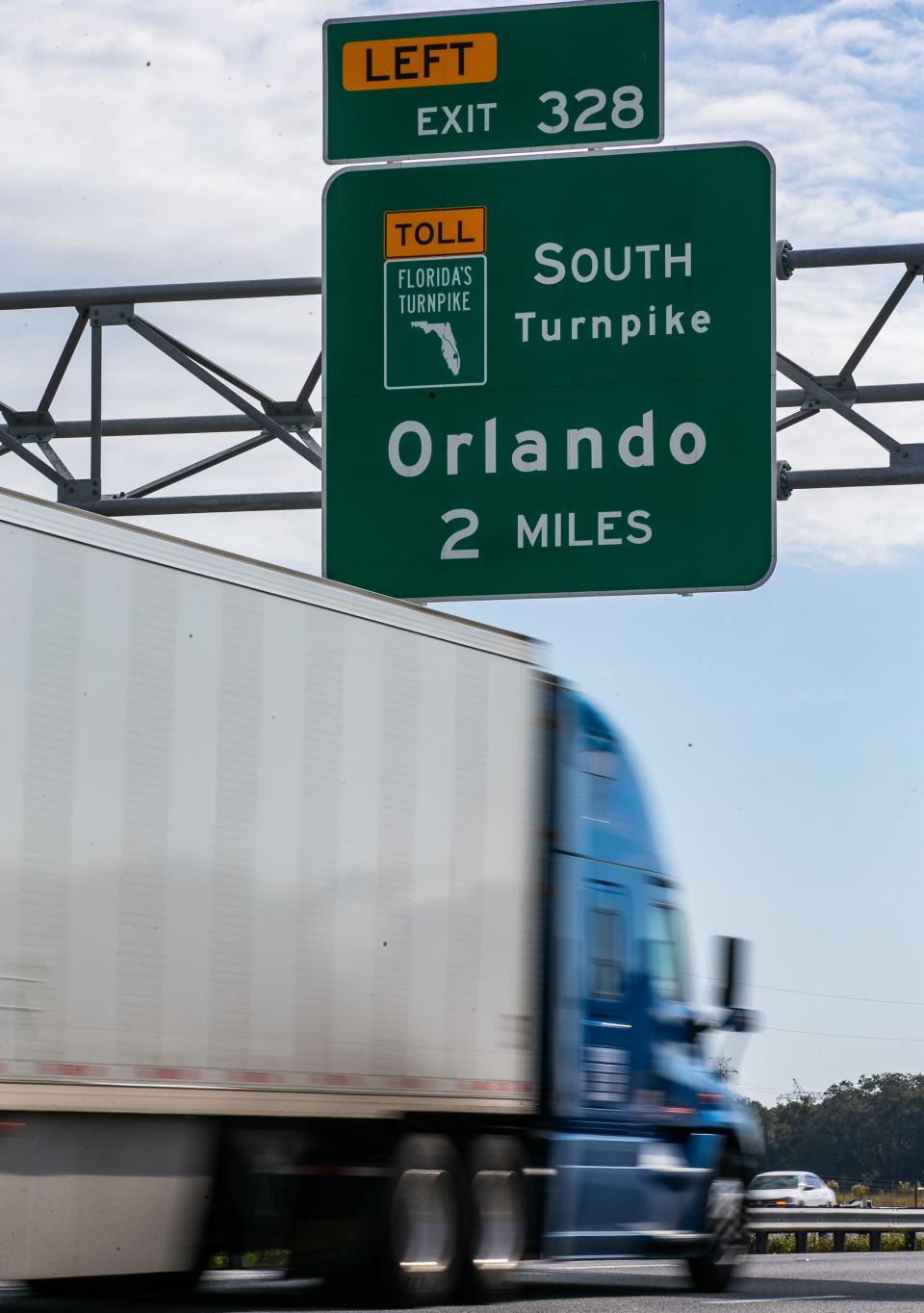The Florida Turnpike's northern terminus is now Wildwood, near where this photo was taken on Dec. 8. The state is considering a northern extension to U.S. 19 near Florida's west coast.