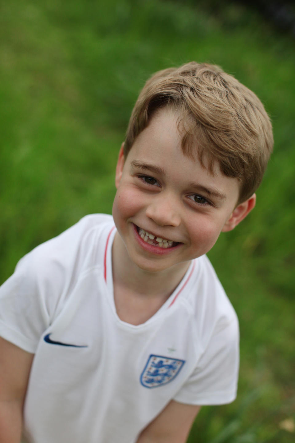 Prince George in a England jersey