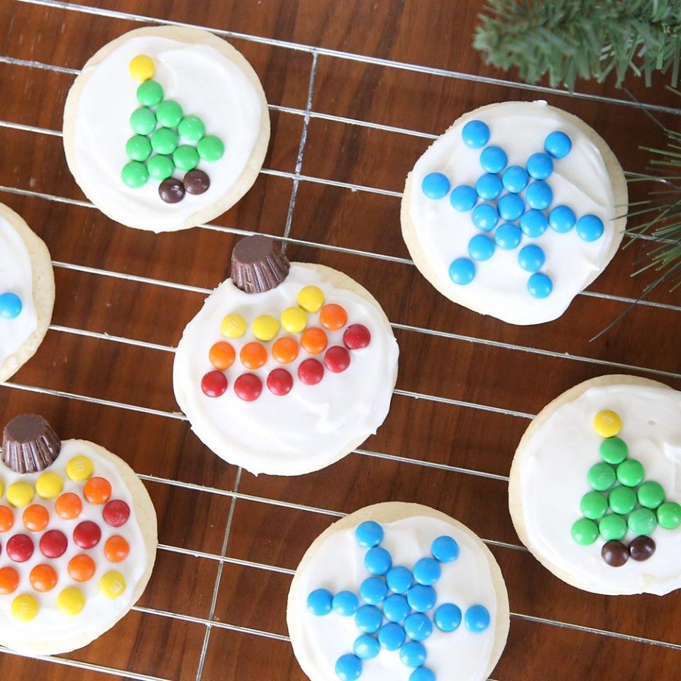 M&M Christmas Sugar Cookies