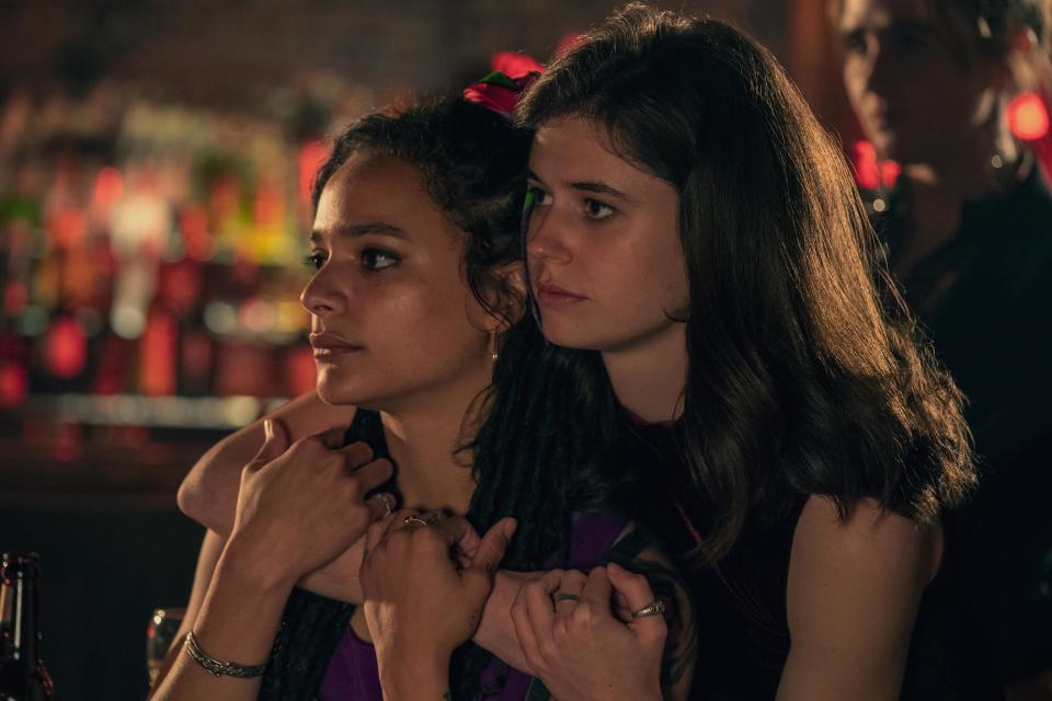 Sasha Lane and Alison Oliver, in a still from the show. - Credit: HULU