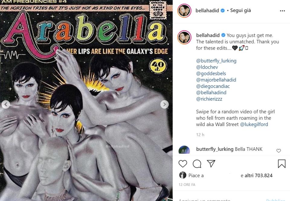 La modella stupisce i follower con scatti in versione fantascientifica su Instagram