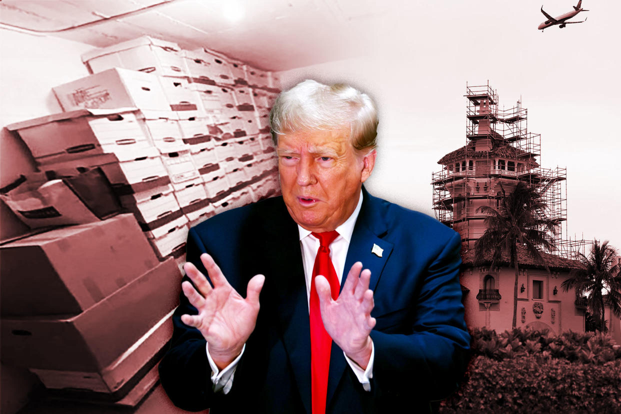Donald Trump; Documents; Mar-a-Lago estate Photo illustration by Salon/Getty Images