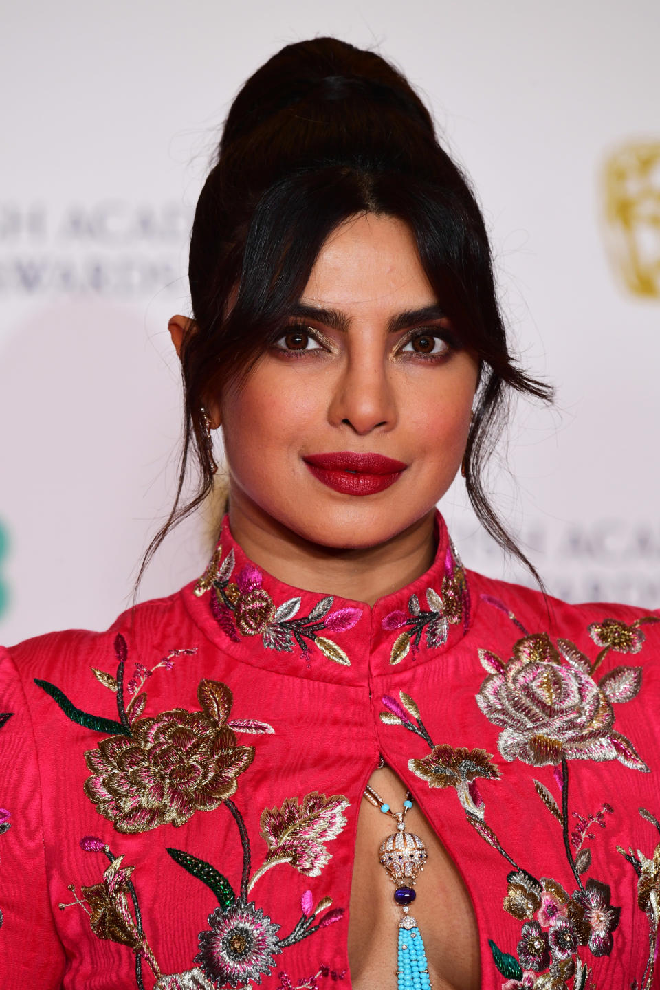 Chopra Jonas on the red carpet for the BAFTAs