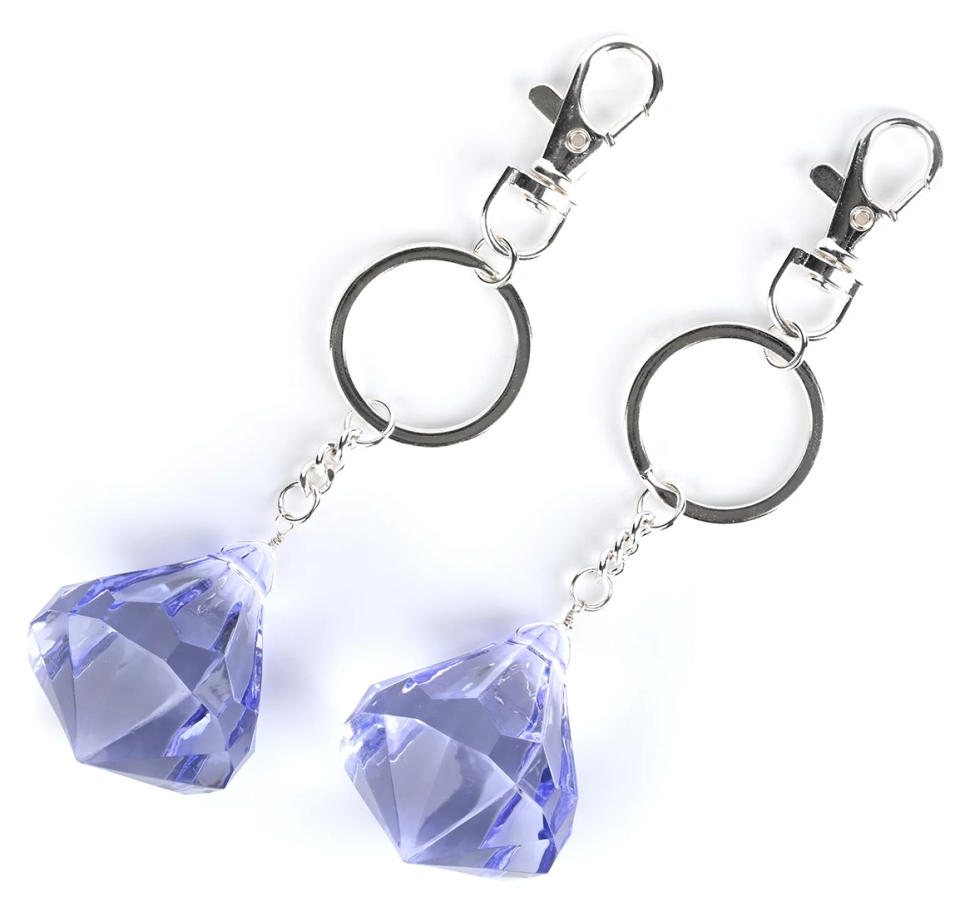 Claire’s Purple Diamond-Shaped Keychain, Set of 2