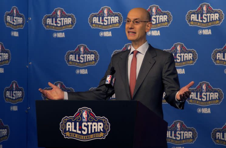 NBA commissioner Adam Silver will allow the All-Star Game to return to Charlotte. (AP)