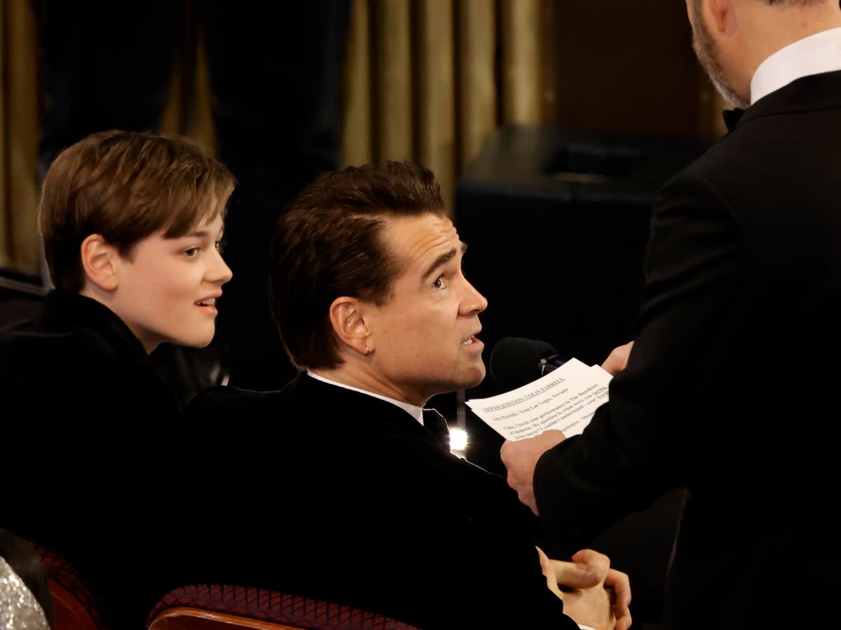 Colin Farrell at the 2023 Oscars ceremony (Getty Images)
