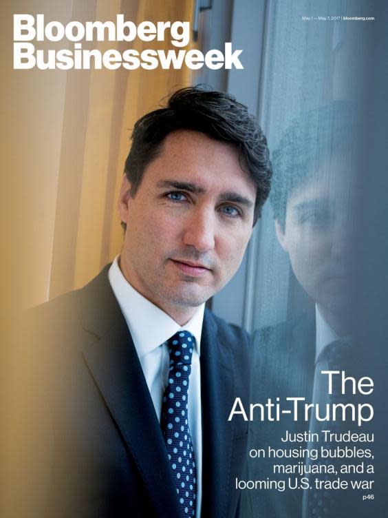 A May 2017 Bloomberg Businessweek front page featuring Canadian prime minister Justin Trudeau (Bloomberg)