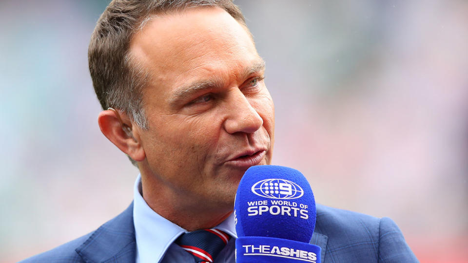 Michael Slater, pictured here during the fifth Ashes Test in 2018. 