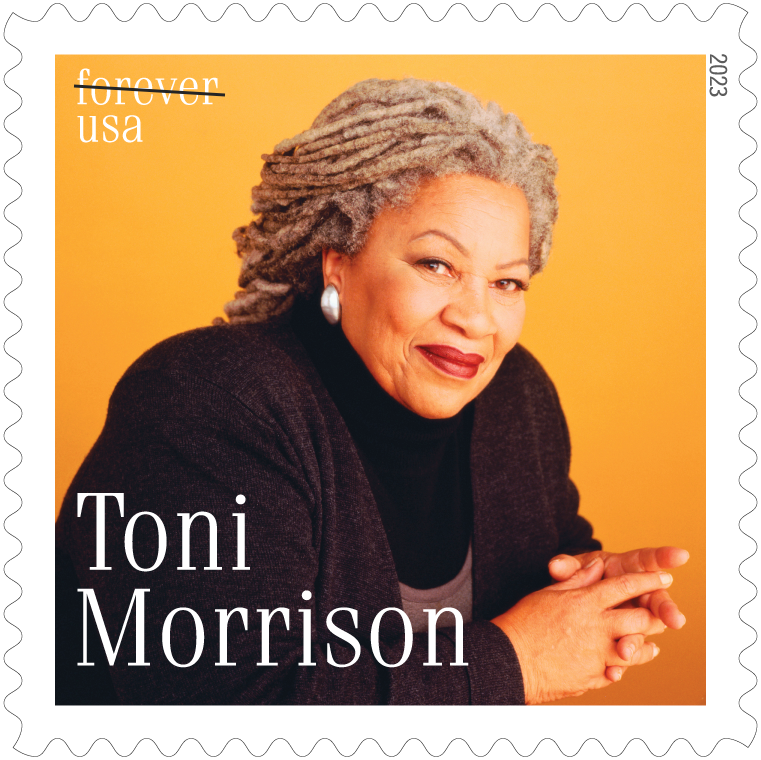 U.S. Postal Service's 2023 forever stamp design honoring late author Toni Morrison.