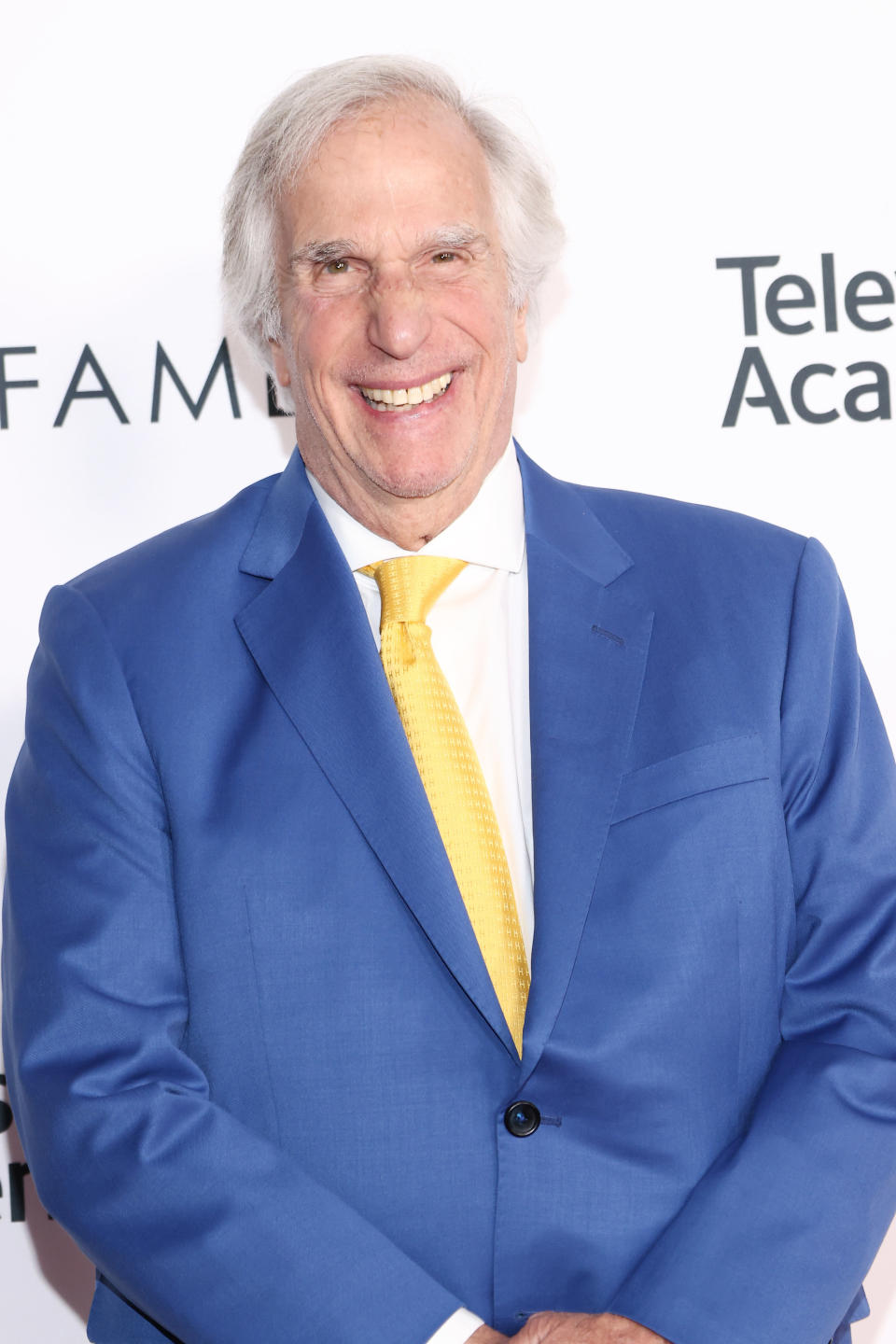 closeup of Henry Winkler smiling