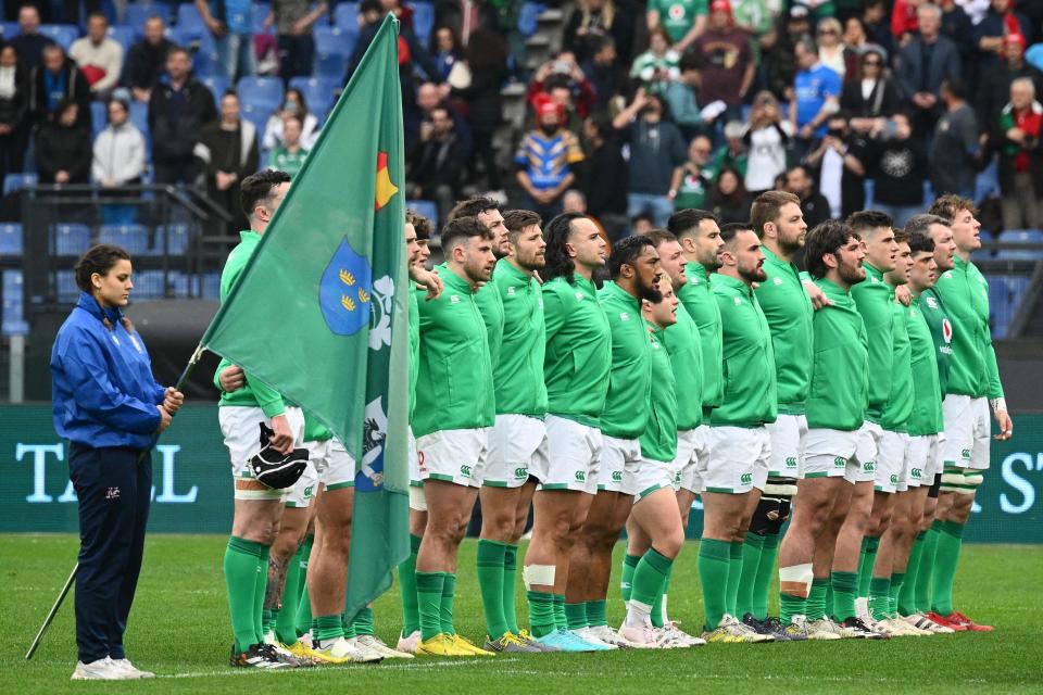 Ireland sing their rugby anthem (AFP via Getty Images)