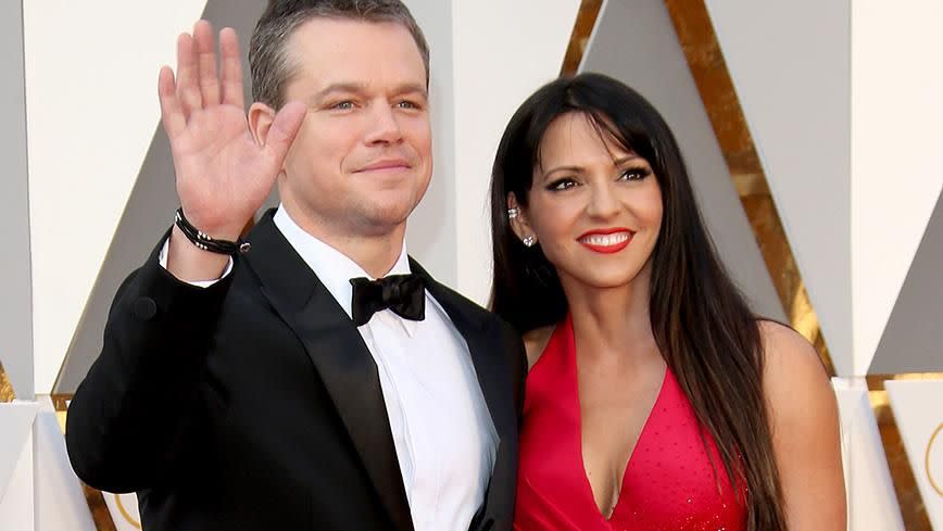 Matt with his stunning wife Luciana. Source: Getty