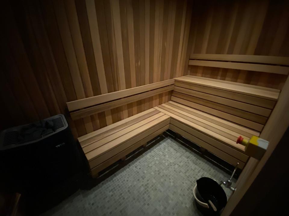 Sauna in Capella Sydney Hotel spa, Paul Oswell, Capella Sydney Hotel review