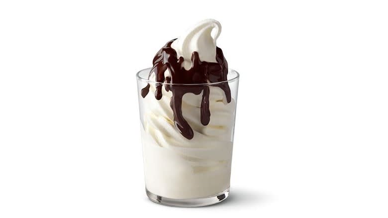 McDonald's hot fudge sundae