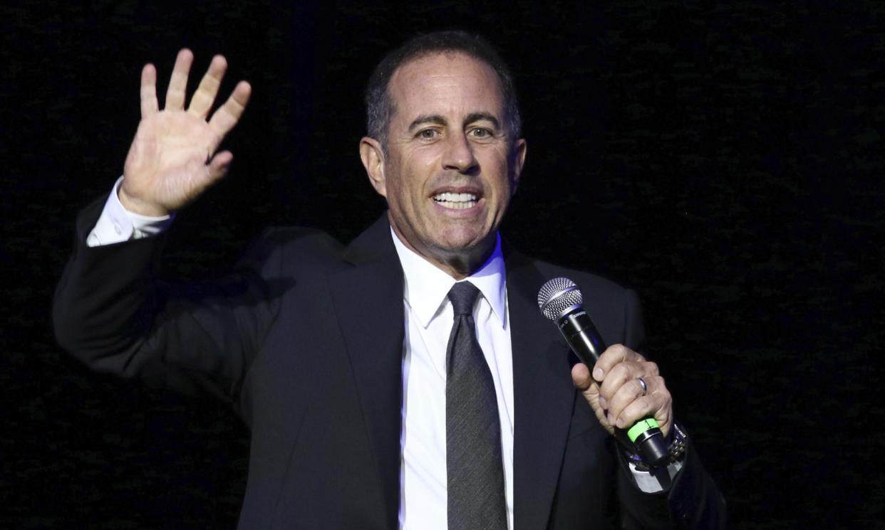 <span>Jerry Seinfeld on stage in 2016. He is touring Australia for the first time since 2017.</span><span>Photograph: Greg Allen/Invision/AP</span>