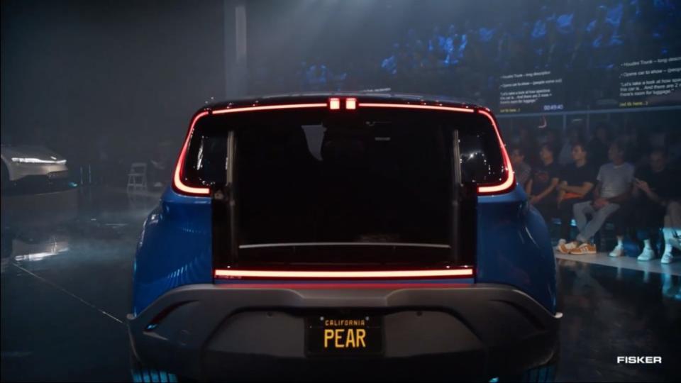 Pear的尾門是採用相當特別的下潛式啟閉設計。(圖片來源/ Fisker)