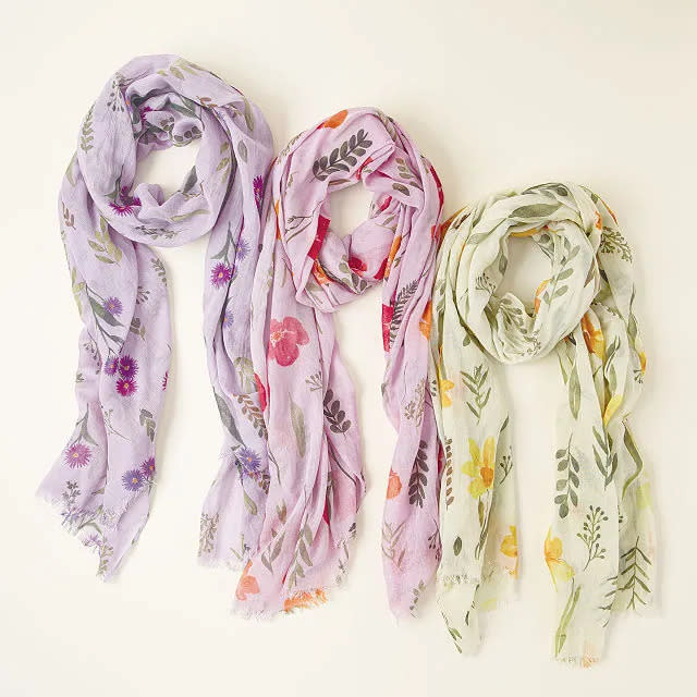 Birth Month Flower Scarf. Image via Uncommon Goods.