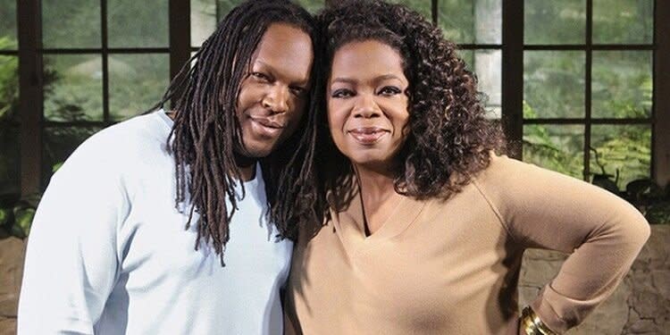 Oprah interviewed Senghor for a March 2016 episode of OWN&rsquo;s &ldquo;Super Soul Sunday." (Photo: Courtesy of Shaka Senghor)