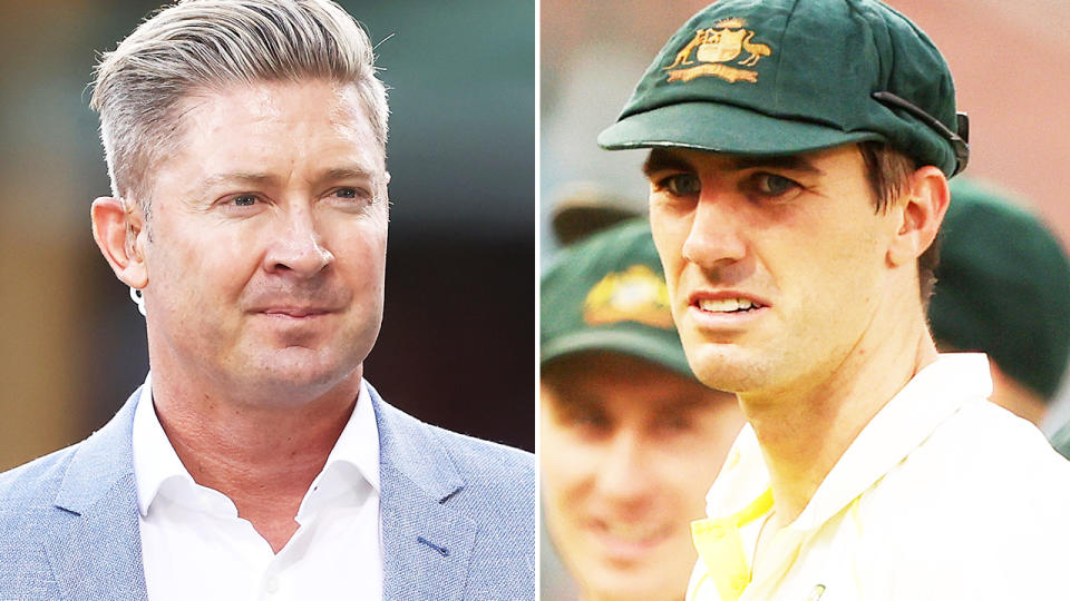 Michael Clarke, pictured here alongside Pat Cummins after Australia's loss to India.