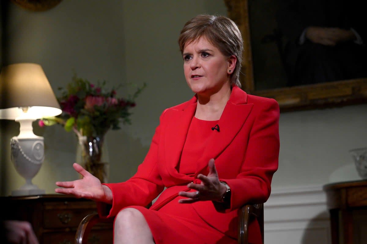 First Minister Nicola Sturgeon said there were gender Bill opponents using women’s rights to conceal their transphobia  (PA)
