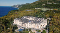 FILE - This frame from video released by Navalny Life YouTube channel on Tuesday, Jan. 19, 2021, shows a view of an estate overlooking Russia's Black Sea. Navalny's team posted the video expose alleging that the lavish “palace” was built for President Vladimir Putin through an elaborate corruption scheme. (Navalny Life YouTube channel via AP, File)
