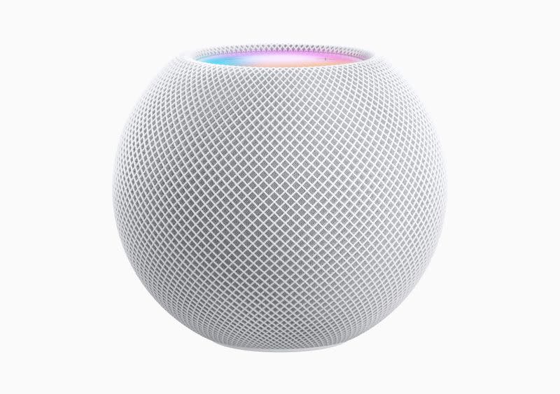 Apple's HomePod mini is seen in a photograph released in Cupertino