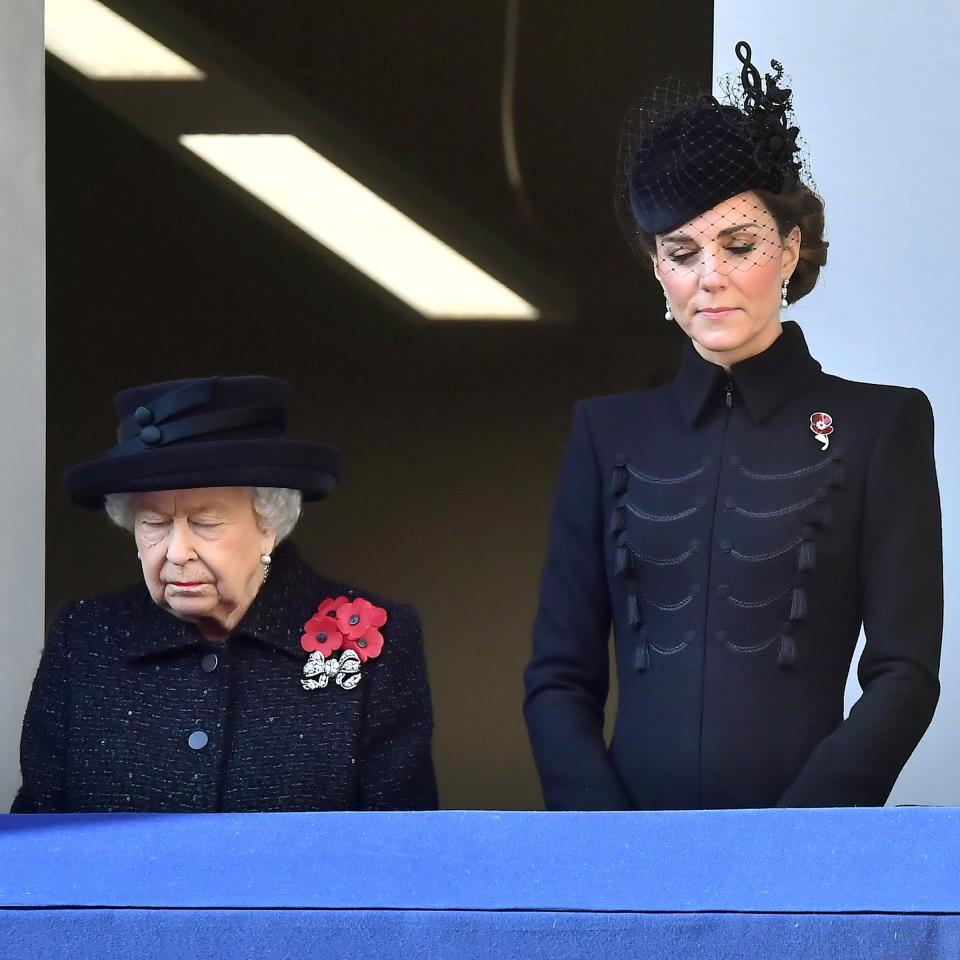 The entire royal family wore <a href="https://people.com/royals/why-the-royal-family-wears-red-poppy-pins-and-what-it-signifies/" rel="nofollow noopener" target="_blank" data-ylk="slk:red poppies;elm:context_link;itc:0;sec:content-canvas" class="link ">red poppies</a>, the symbol of remembrance for World War I and veterans. <a href="https://people.com/tag/prince-william/" rel="nofollow noopener" target="_blank" data-ylk="slk:Prince William;elm:context_link;itc:0;sec:content-canvas" class="link ">Prince William</a> and <a href="https://people.com/tag/prince-harry/" rel="nofollow noopener" target="_blank" data-ylk="slk:Prince Harry;elm:context_link;itc:0;sec:content-canvas" class="link ">Prince Harry</a> joined <a href="https://people.com/tag/prince-andrew/" rel="nofollow noopener" target="_blank" data-ylk="slk:Prince Andrew;elm:context_link;itc:0;sec:content-canvas" class="link ">Prince Andrew</a> in laying wreaths of poppies.