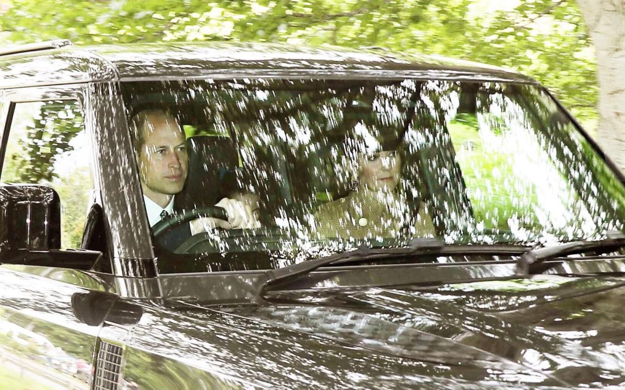 Princess of Wales seen in a camel coat beside her husband, the Prince of Wales