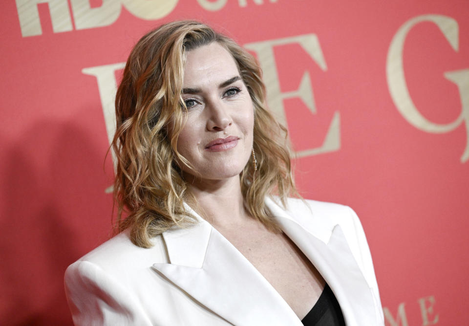 Kate Winslet en el estreno de "The Regime" de HBO en el Museo Estadounidense de Historia Natural el lunes 26 de febrero de 2024, en Nueva York. (Foto Evan Agostini/Invision/AP)