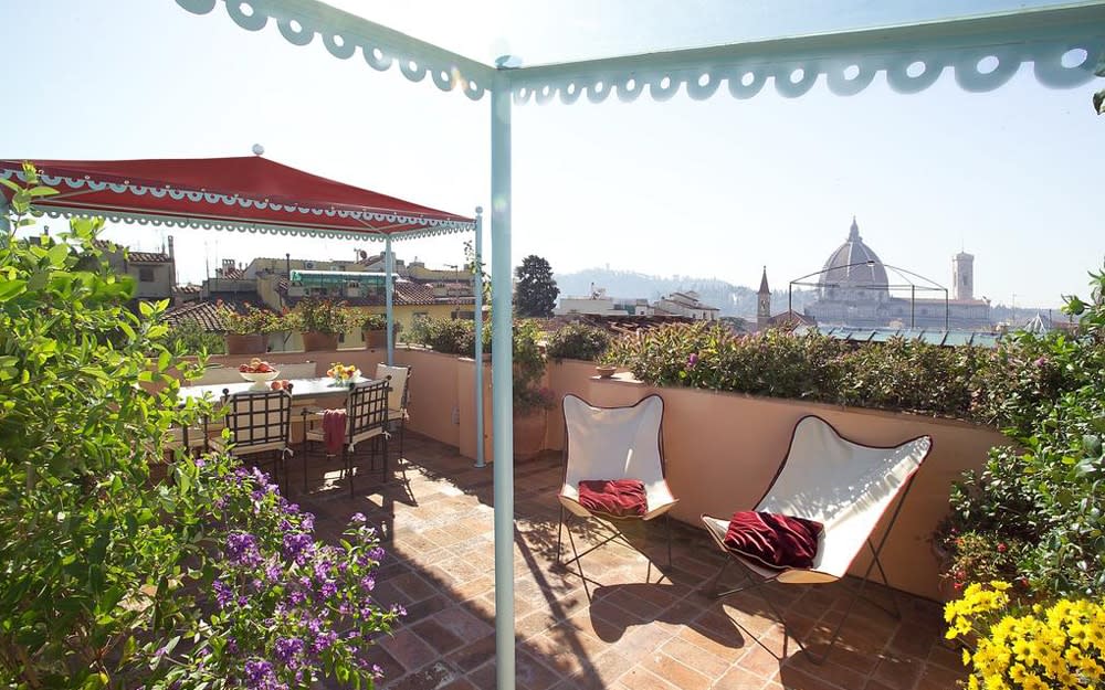 The icing on the cake at Antica Dimora Johlea is the delightful roof terrace