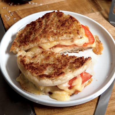 Inside-Out English Muffin Grilled CHeese