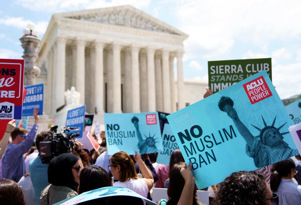 At the Supreme Court on on June 26, 2018.
(Credit: Carolyn Kaster, AP)