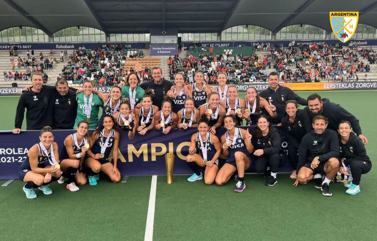 La postal final de las Leonas campeonas de la Pro League 2022, hace pocos días tras jugar contra India