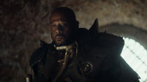<p>Forest Whitaker’s Rebel insurgent Saw Gerrera appears in the prologue of the film very briefly, but this shot from the trailer and his “what will you do if they catch you?” speech suggests he had a much bigger scene that was cut. Credit: Lucasfilm/Disney </p>
