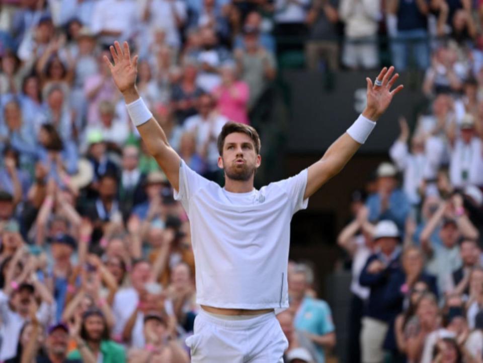 Cameron Norrie celebrates his victory (Getty)