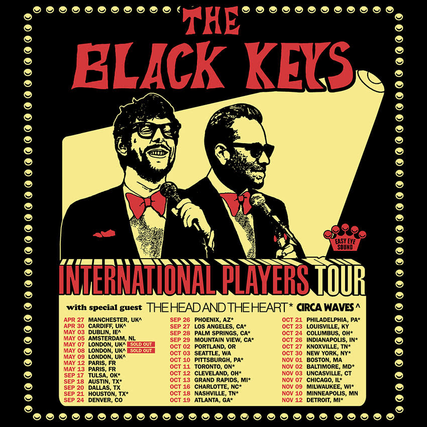 The Black Keys' 2024 tour poster