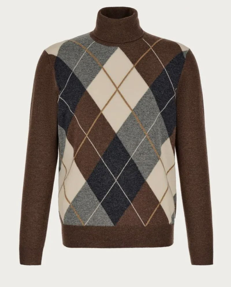<p><a href="https://us.canali.com/turtleneck-in-brown-and-grey-wool-and-cashmere-with-argyle-inlay-c0020mk01962500/p?page=2" rel="nofollow noopener" target="_blank" data-ylk="slk:Shop Now;elm:context_link;itc:0;sec:content-canvas" class="link rapid-noclick-resp">Shop Now</a></p><p>Wool and Cashmere Turtleneck</p><p>canali.com</p><p>$995.00</p>